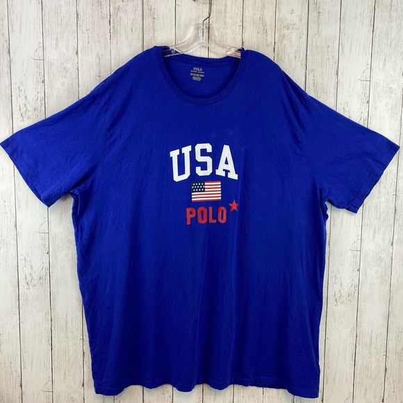 Polo Ralph Lauren Other - POLO Ralph Lauren USA American Patriotic Blue Graphic Short Sleeve Tee 4XLT